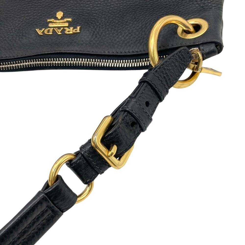 PRADA Black Leather Shoulder Bag - Picture 6 of 14